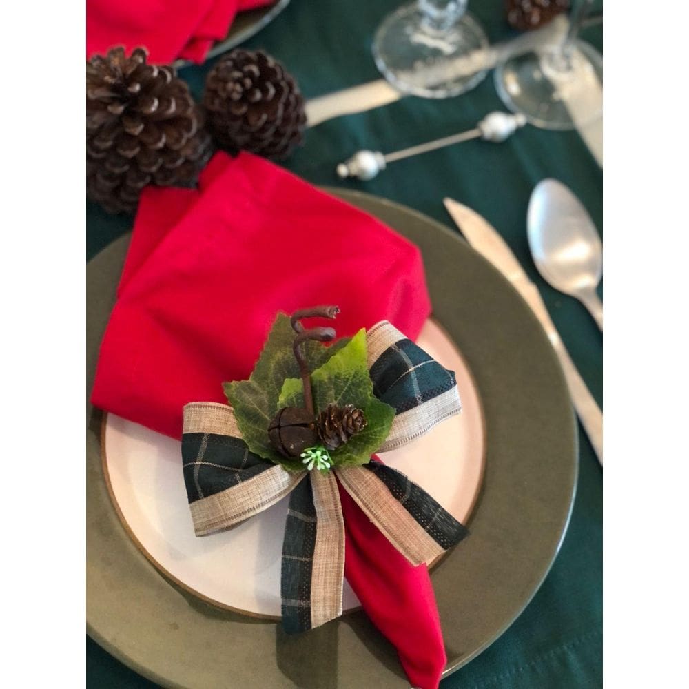 Mesa Posta Jogo Americano+Guardanapo+Porta Guardanapo 10Unid