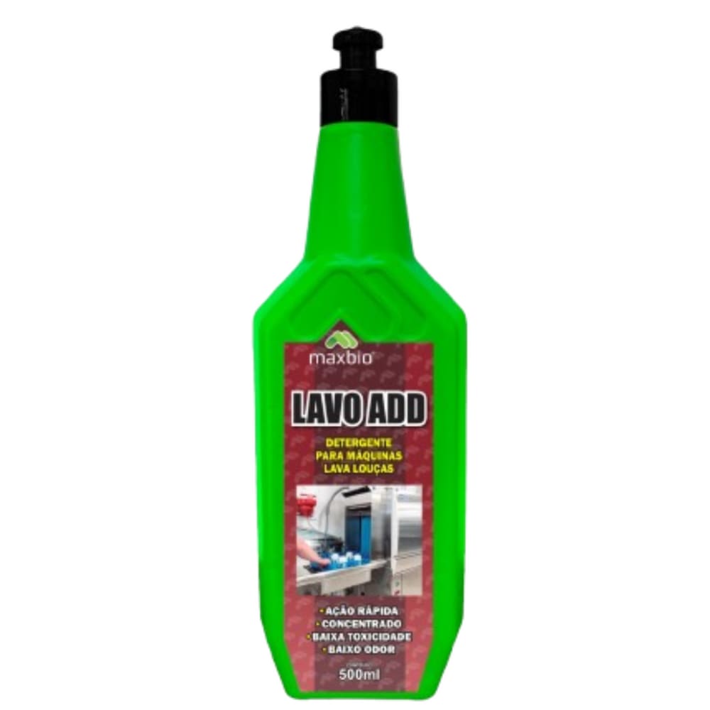 Detergente Maquina Lavar Louças Lavo Add 500Ml Profissional Concentrado Maxbio