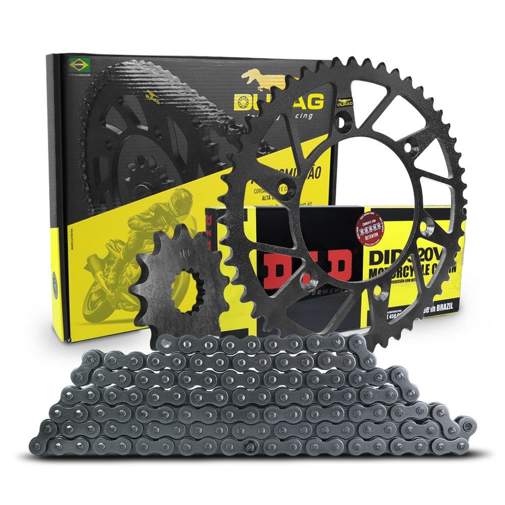 Kit Transmissão Relação Durag Corrente Did C/ Retentor Yz 250 Yzf 450