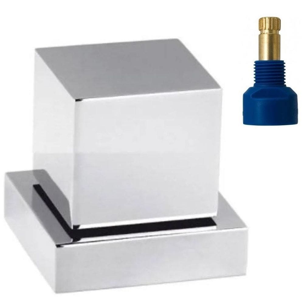 Acabamento Registro Quadrado Cromado + Conversor Fabrimar