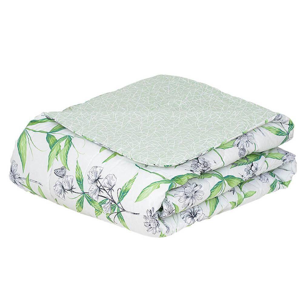 Edredom Queen 180 Fios Estampado Verde - Andreza
