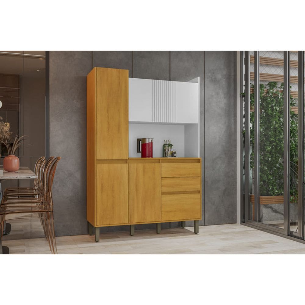 Armário 6 Portas 2 Gavetas - Lucca-Cinamomo - CHF Móveis