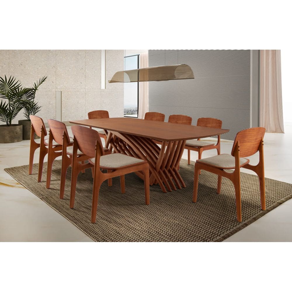 Sala de Jantar 8 Cad 2,20x1,10m - Aurora-Turquia - Espresso