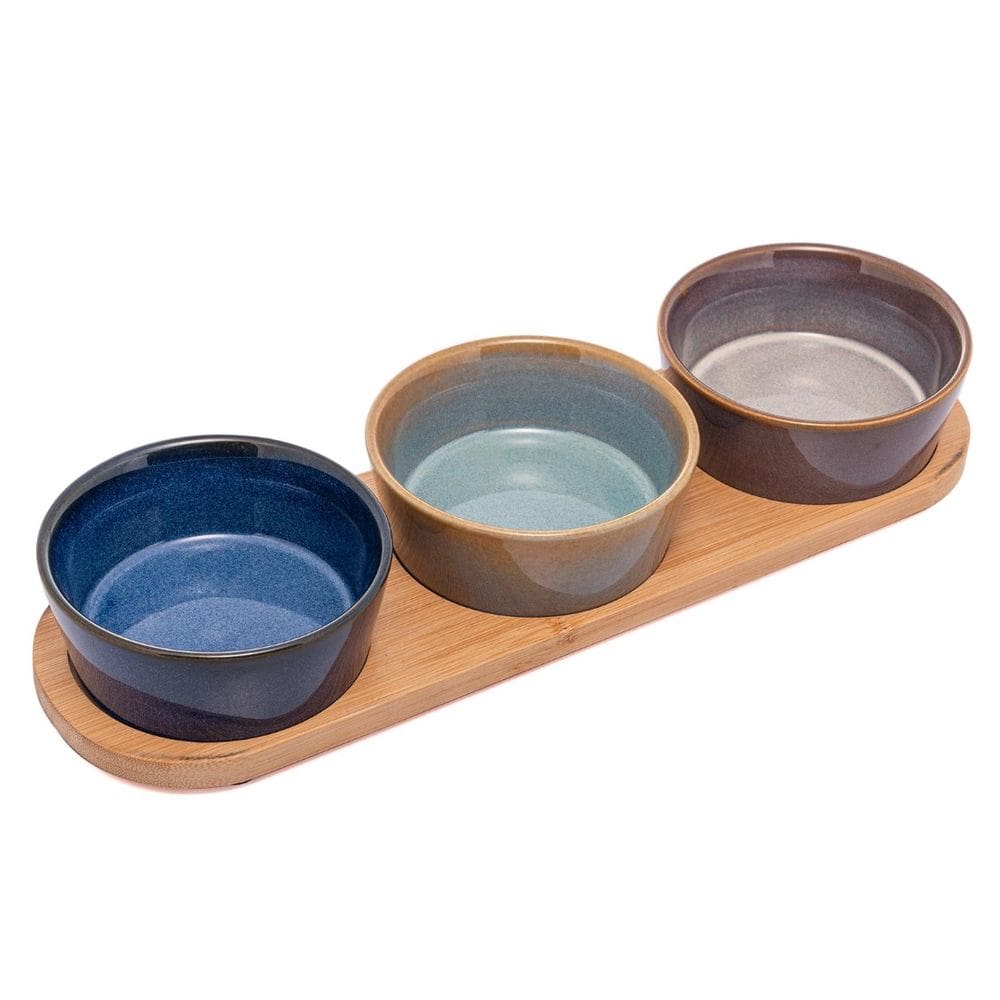 Conjunto de Pestisqueira em Cerâmica com Bandeja 32x4,5 cm