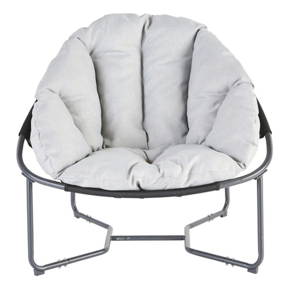 Cadeira De Jardim Almofadada Em Aco 79x88cm Relax Ate 160kg