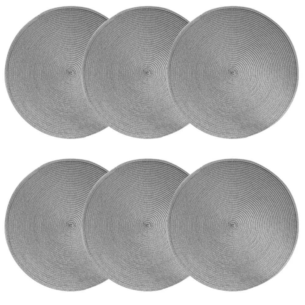 Conjunto 6 Peças Jogo Americano Redondo 38Cm Sousplat