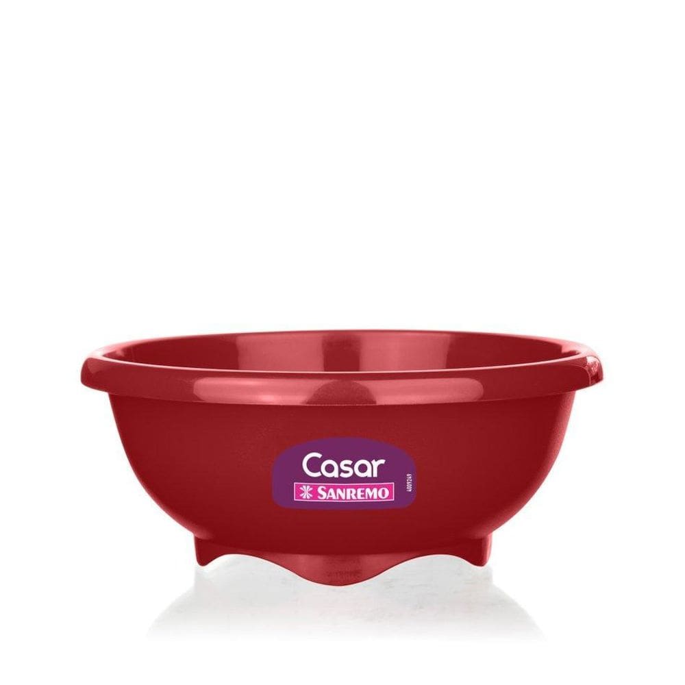 Tigela Bowl Plástico 1,28L Multiuso Vermelho Sr313/3 Sanremo