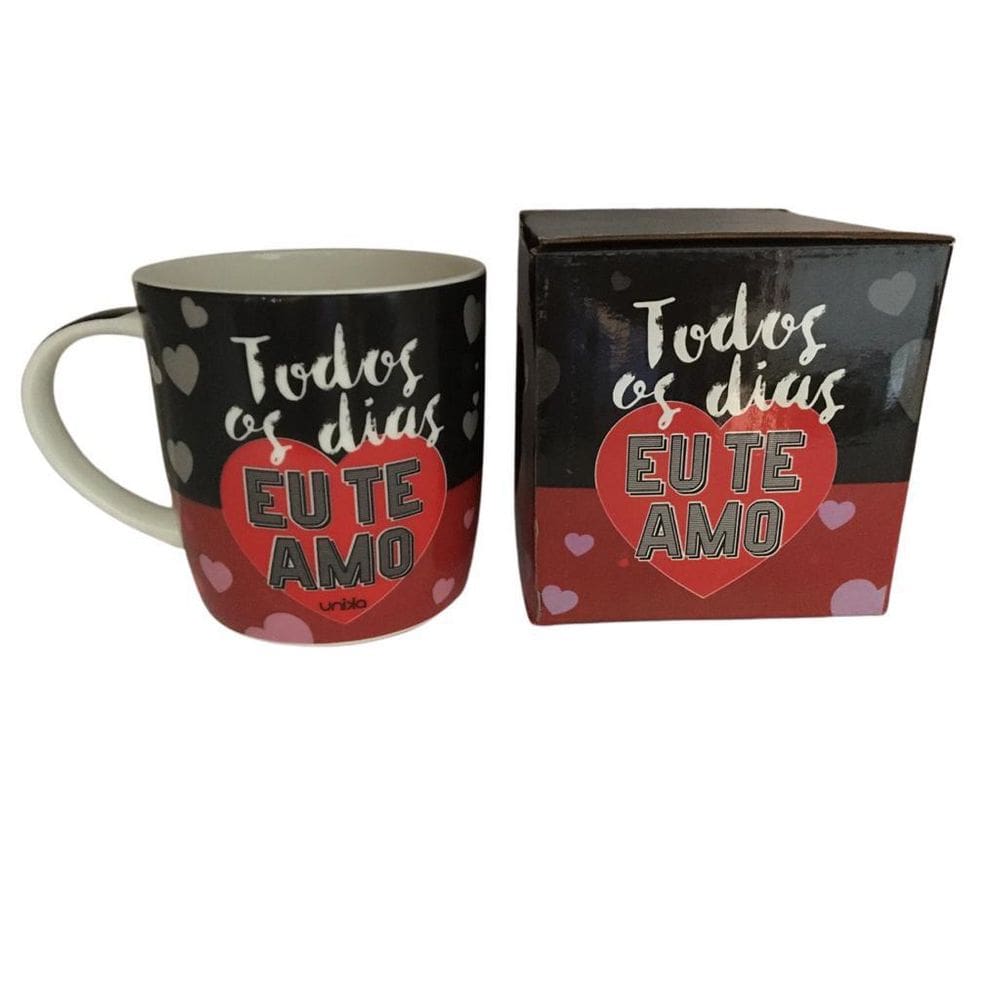 Caneca Cerâmica Todos Os Dias Eu Te Amo 390Ml Unika