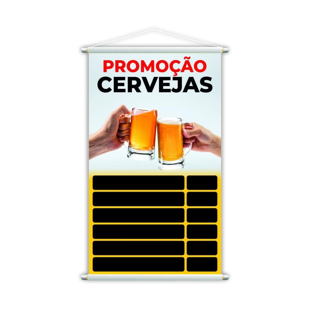 Banner Cervejas Bebidas Tabela Preços 60X40Cm