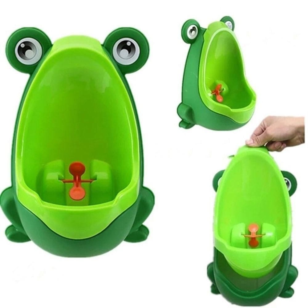Mictorio De Parede Portatil Pinico Infantil Sapinho Com Ventosa Xixi Desfralde Troninho Bebe Baby Meninos Verde Desfrald
