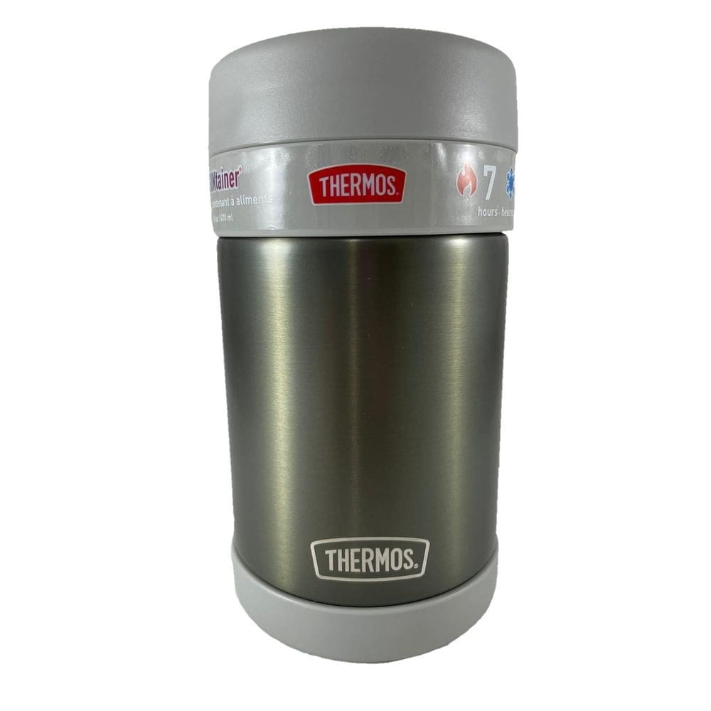 Pote Térmico Marmita Thermos Comida Andes Cinza Colher 470Ml