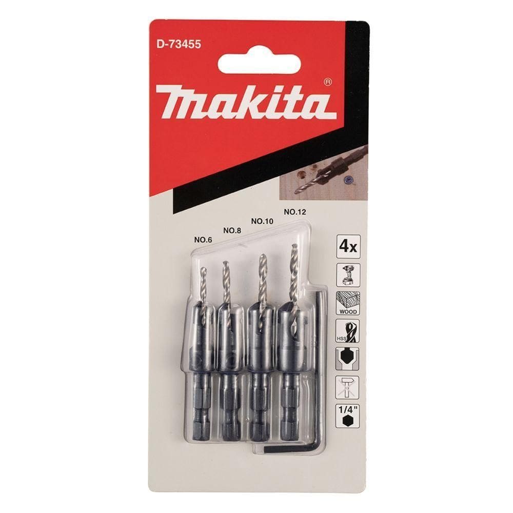 Conjunto De Broca Escareadora Para Madeira - 4 Peças Makita