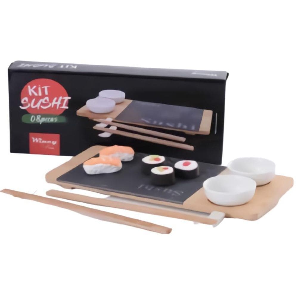 Kit Sushi 8 Peças Para Tabua, Hashi Porta Molho - Wincy