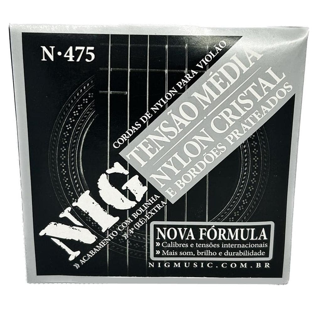 Cordas Violão Nig Nylon Médio Com Bolinha + Palheta + Corda