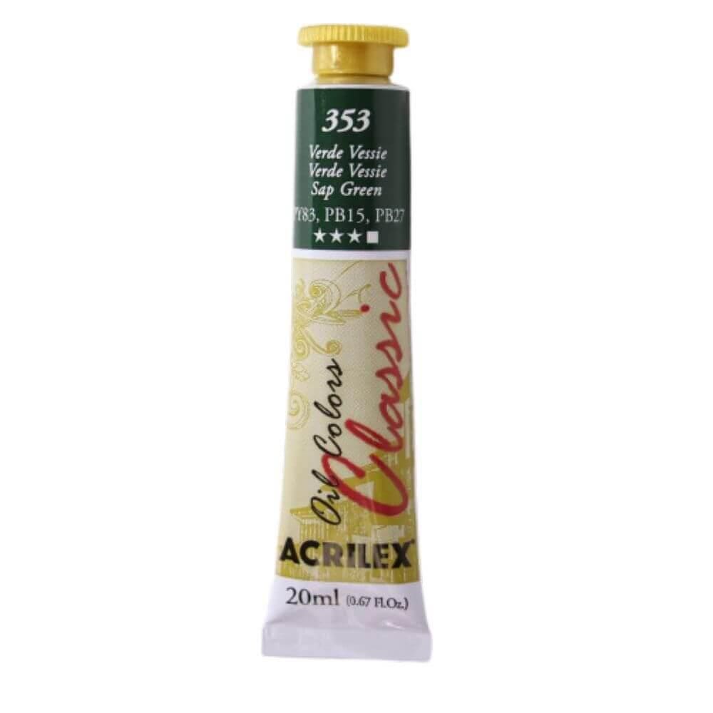Tinta Óleo Oil Classic 14123 20Ml Verde Vessie 353 Acrilex