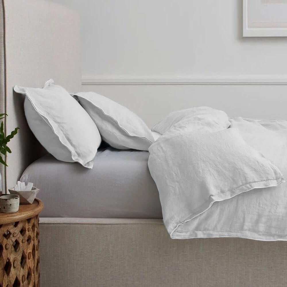 Lençol King Elástico 150 Fios Algodão Premium Cinza