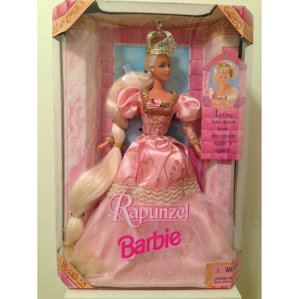 Boneca Barbie Rapunzel Mattel 1997 com cabelo até o chão