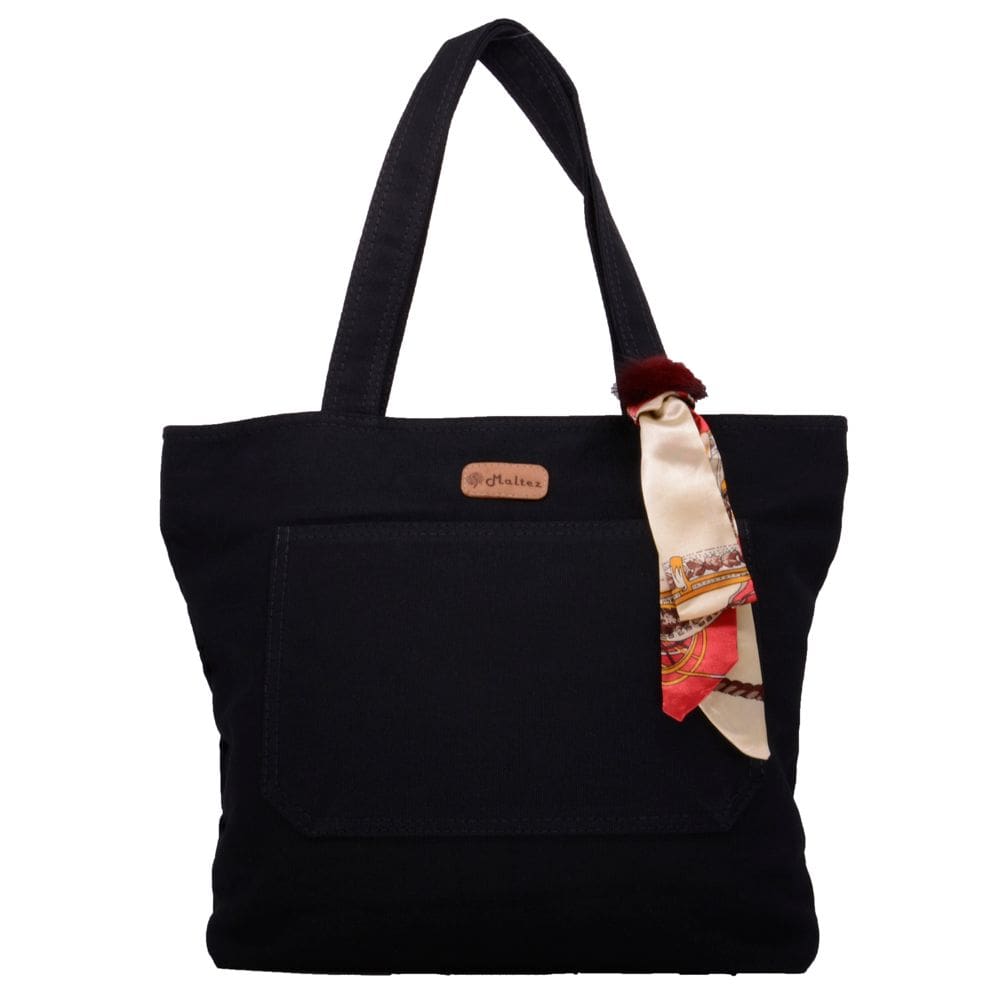 Bolsa Lulu com Lenço-pompom Preta - Fábio Maltez
