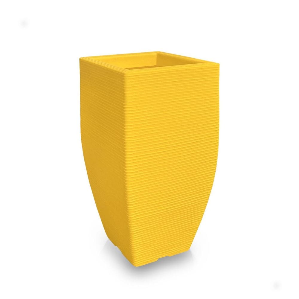 Vaso De Planta Decorativo De Polietileno 75X40 Cm Amarelo