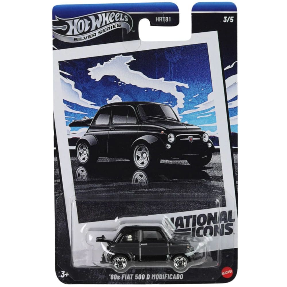 Hot Wheels National Icons - 60 Fiat 500d Modificado - Silver Series MATTEL