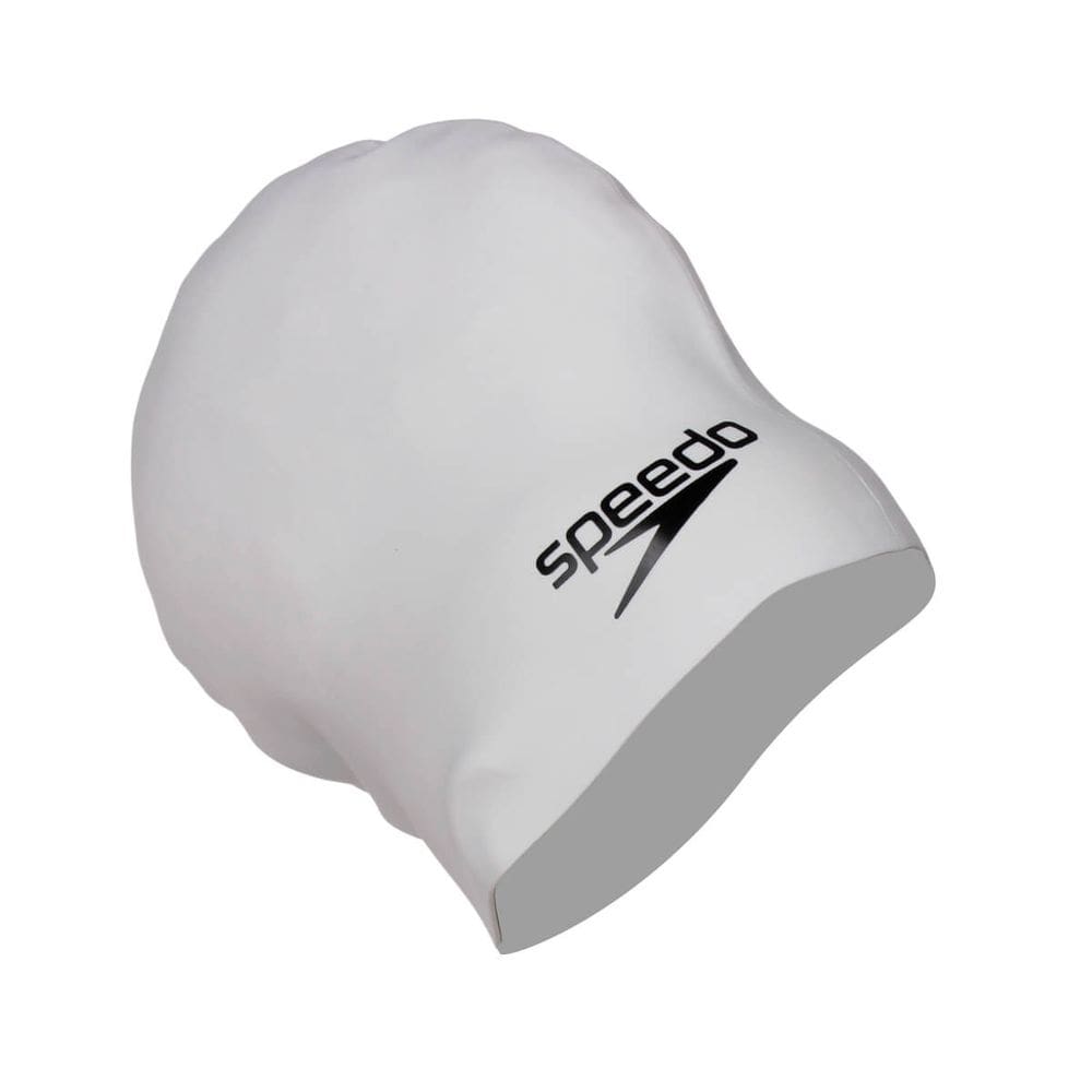 Touca Natação Speedo Power Afro Branco Banho Cabelo Volumoso