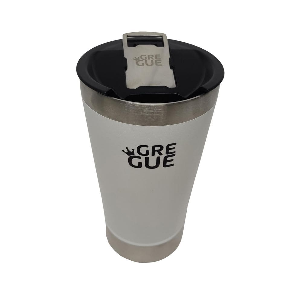 Copo Termico Cerveja Com Tampa E Abridor Branco Gregue