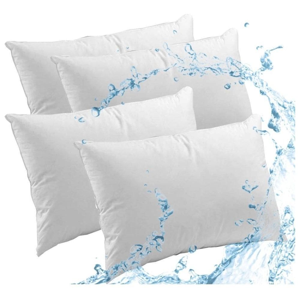 Capa Travesseiro Impermeável Antiácaro Branca - Kit 5