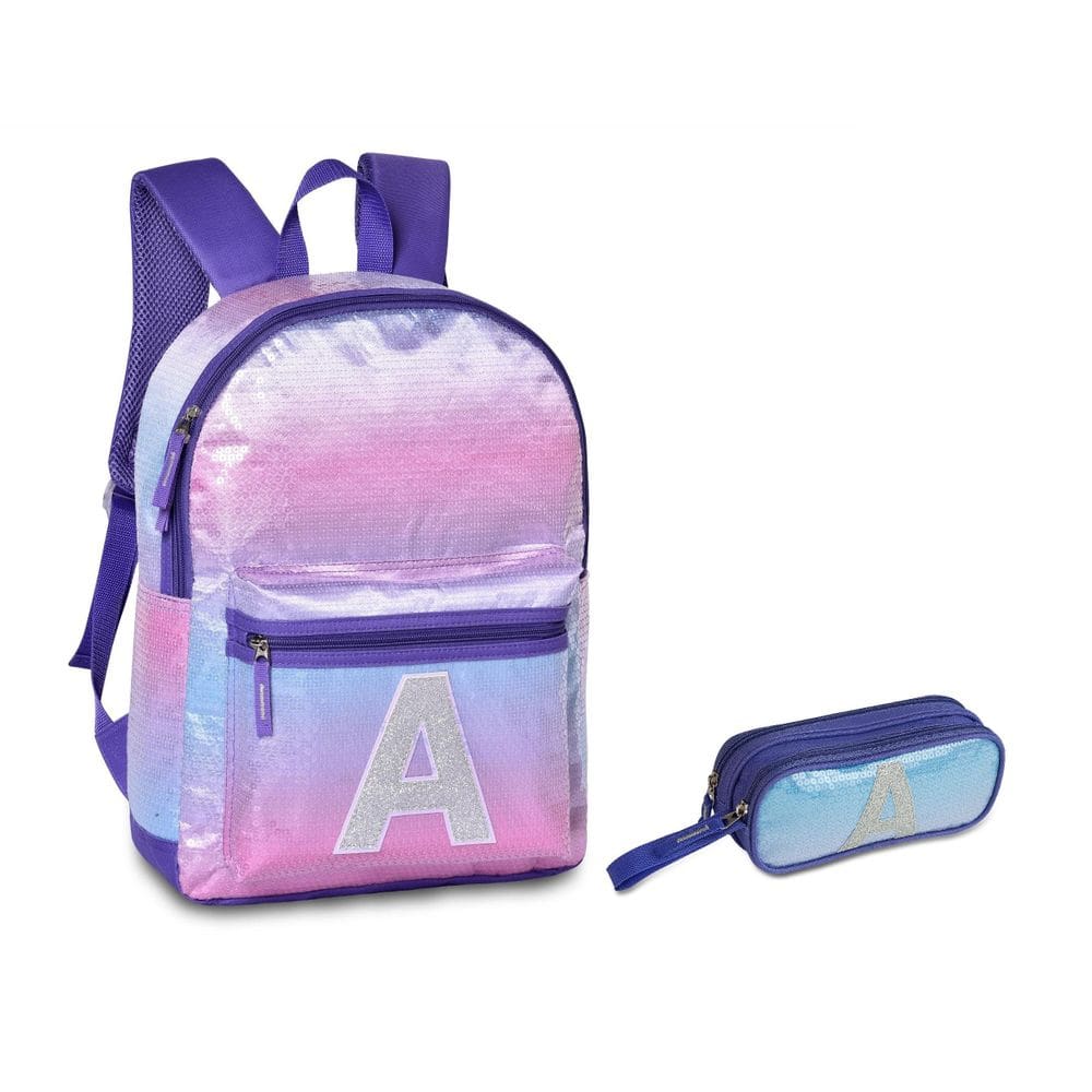 Mochila De Costas Lantejoulas Clio Girls Com Estojo Cg2162