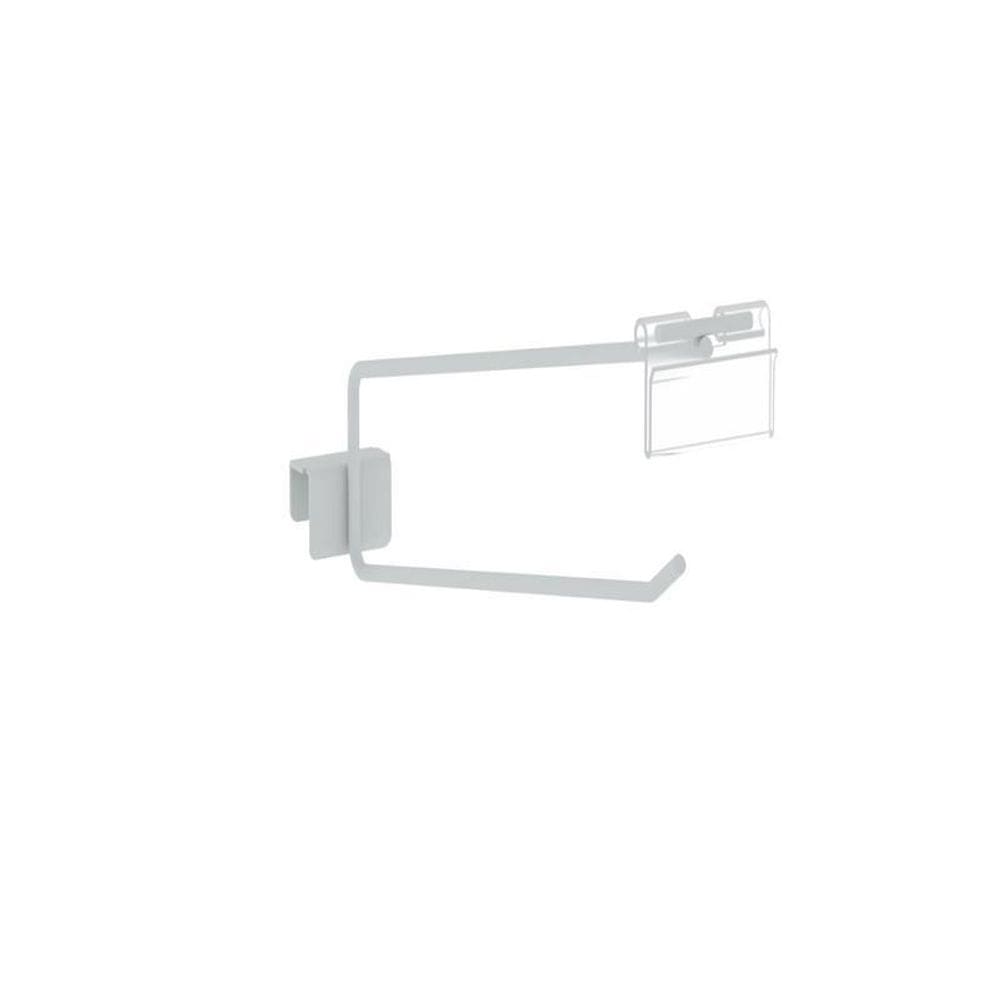 Gancheira Simples Amapa Com Porta Etiqueta 30 Cm Branco