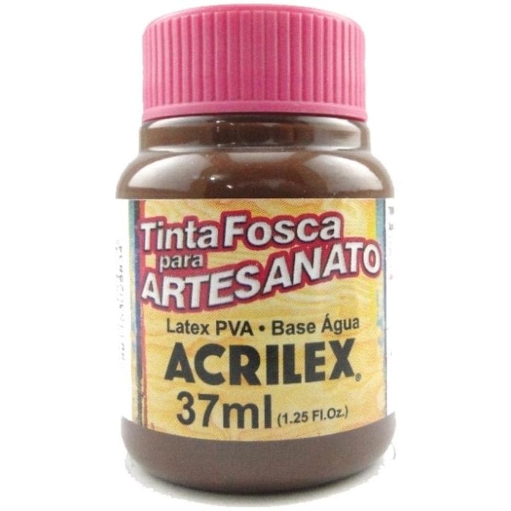 Tinta Acrilex Fosca Para Artes. 37 Ml Un 814 Chocolate