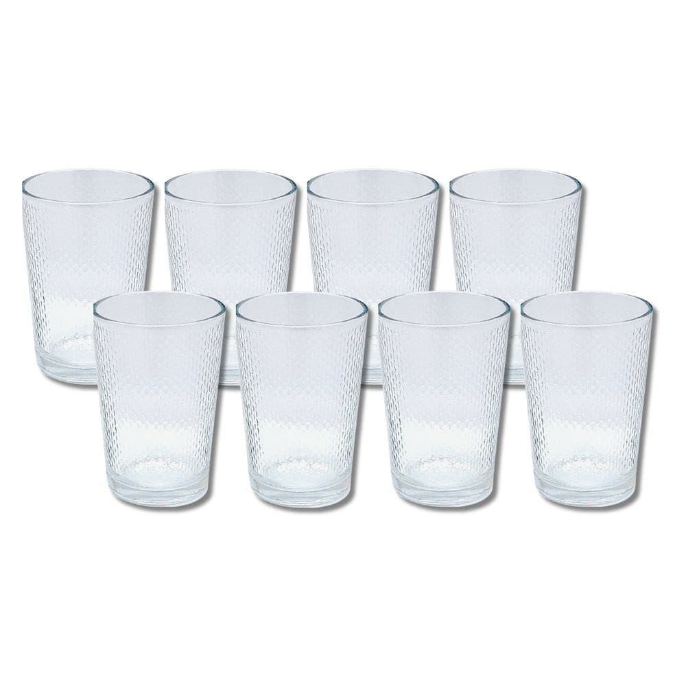 Kit 8 Copos De Vidro Transparente 200ml Transparente Suco Agua