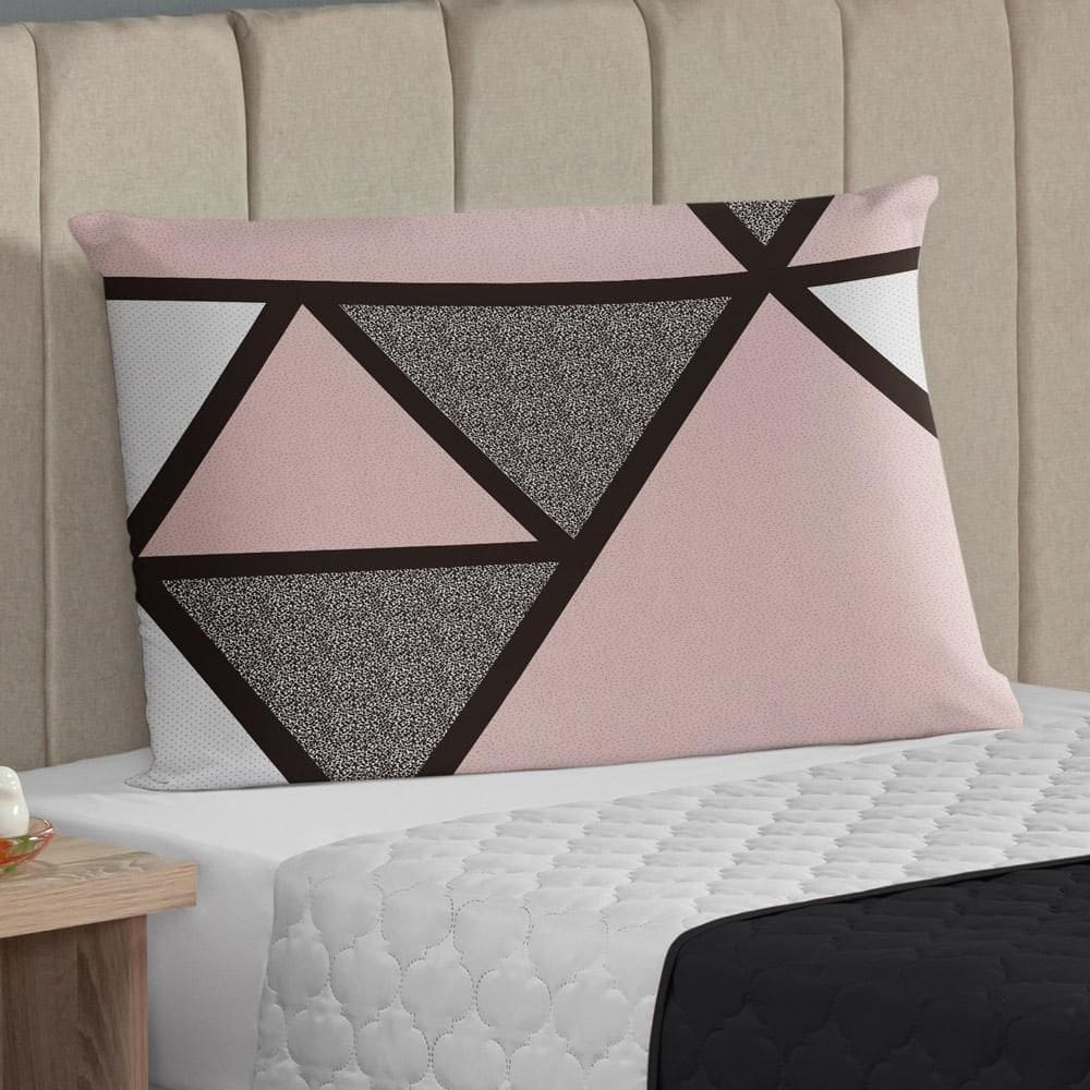Fronha 70 X 50 Avulsa Capa Para Travesseiro Geométrico Rosa