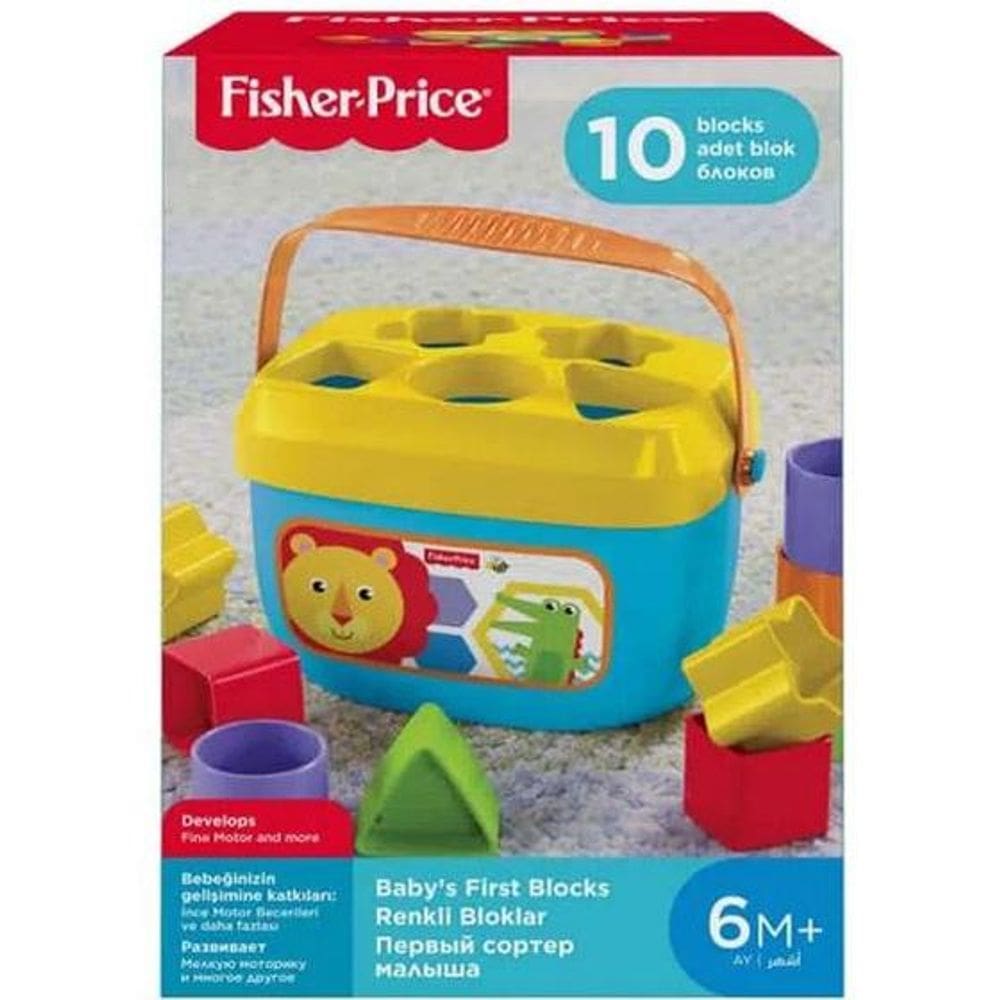 Fisher Price os Primeiros Blocos do Bebe 10 Peças Mattel FFC84