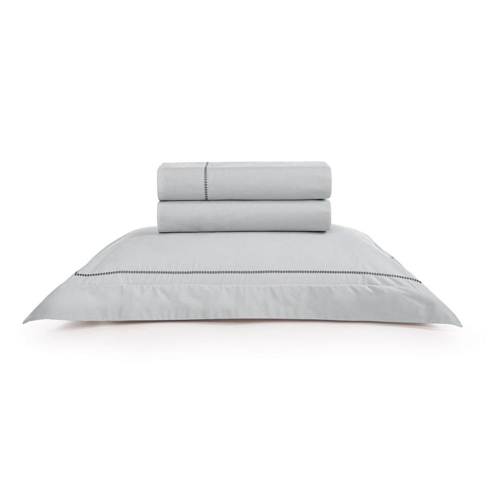 Jogo Cama Lençol Solteiro 200 Fios Trussardi Cammillo Cinza