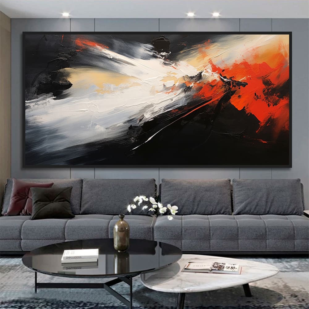 Quadro Decorativo Abstrato Tinta Textura -- BR ARTES