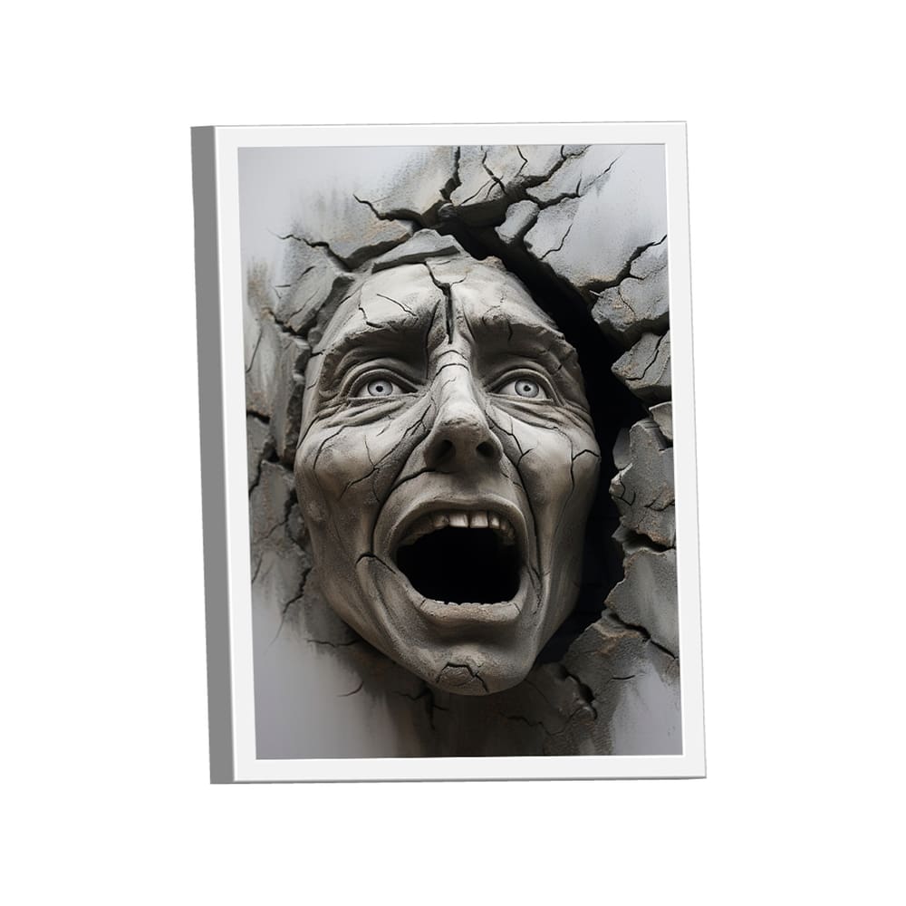 Quadro Decorativo Aterrorizado 3D