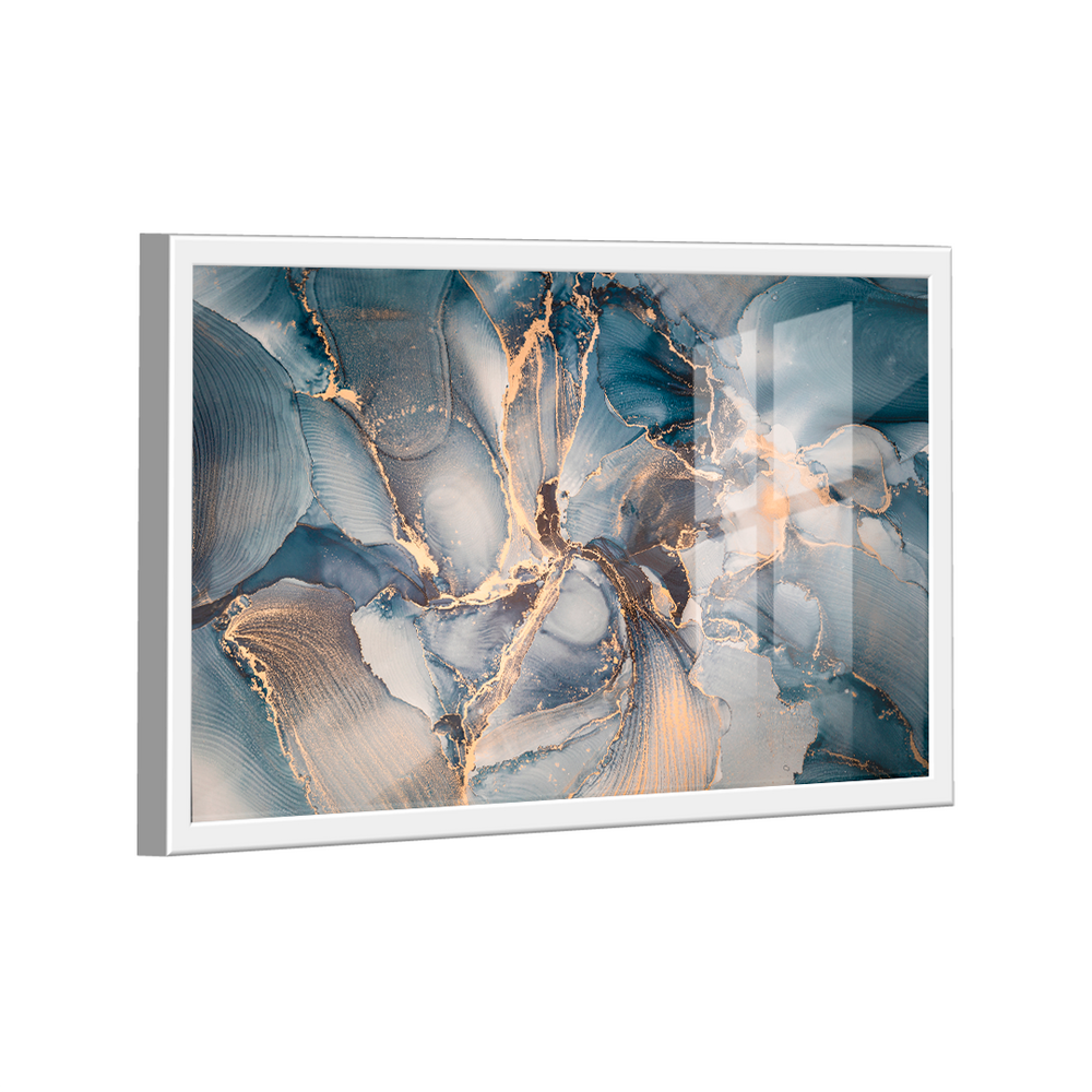 Quadro Decorativo Abstrato Azul Gold