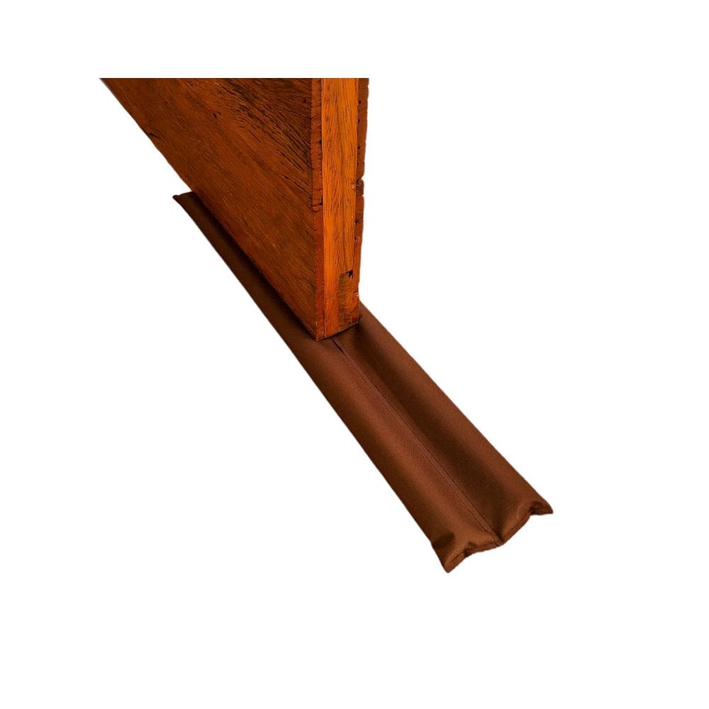 Veda Protetor De Porta Tecido Marrom 70Cm