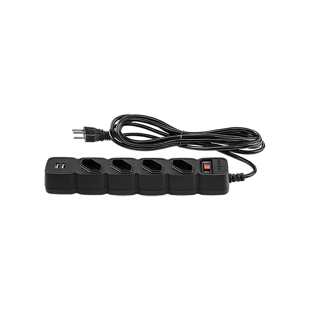 Protetor Eletronico C 4 Tomadas E 2 Usb - Epe 204 Usb Pt