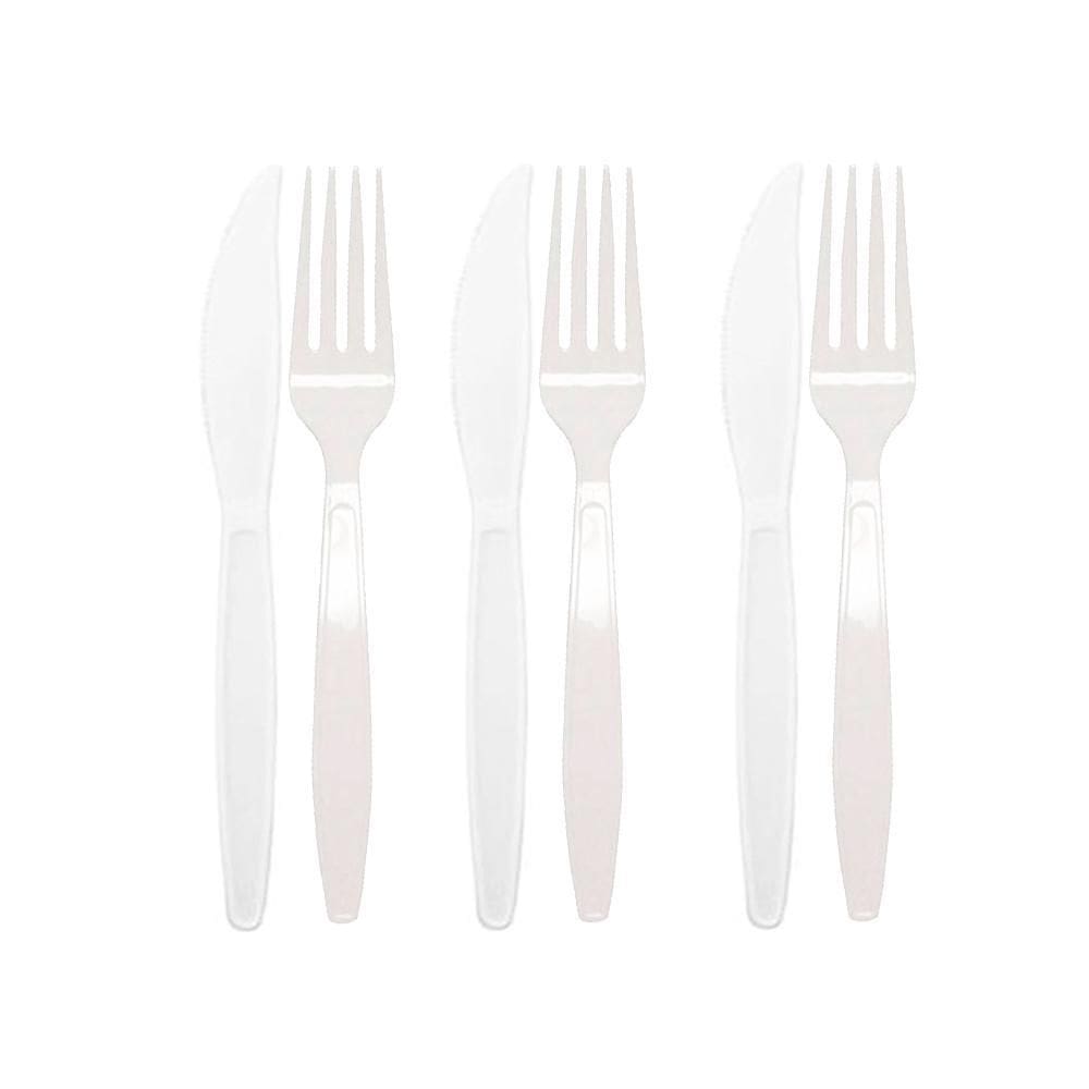 Garfo E Faca Biodegradável Para Refeição 50 Unidades Kit 3