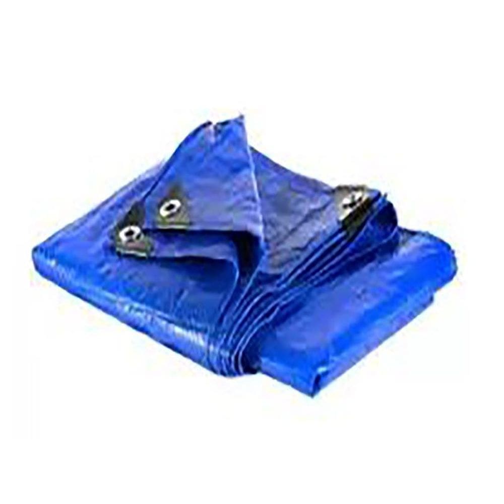 Lona Plástica Multiuso 12X10M Azul Com Ilhoses Pacote Com 1