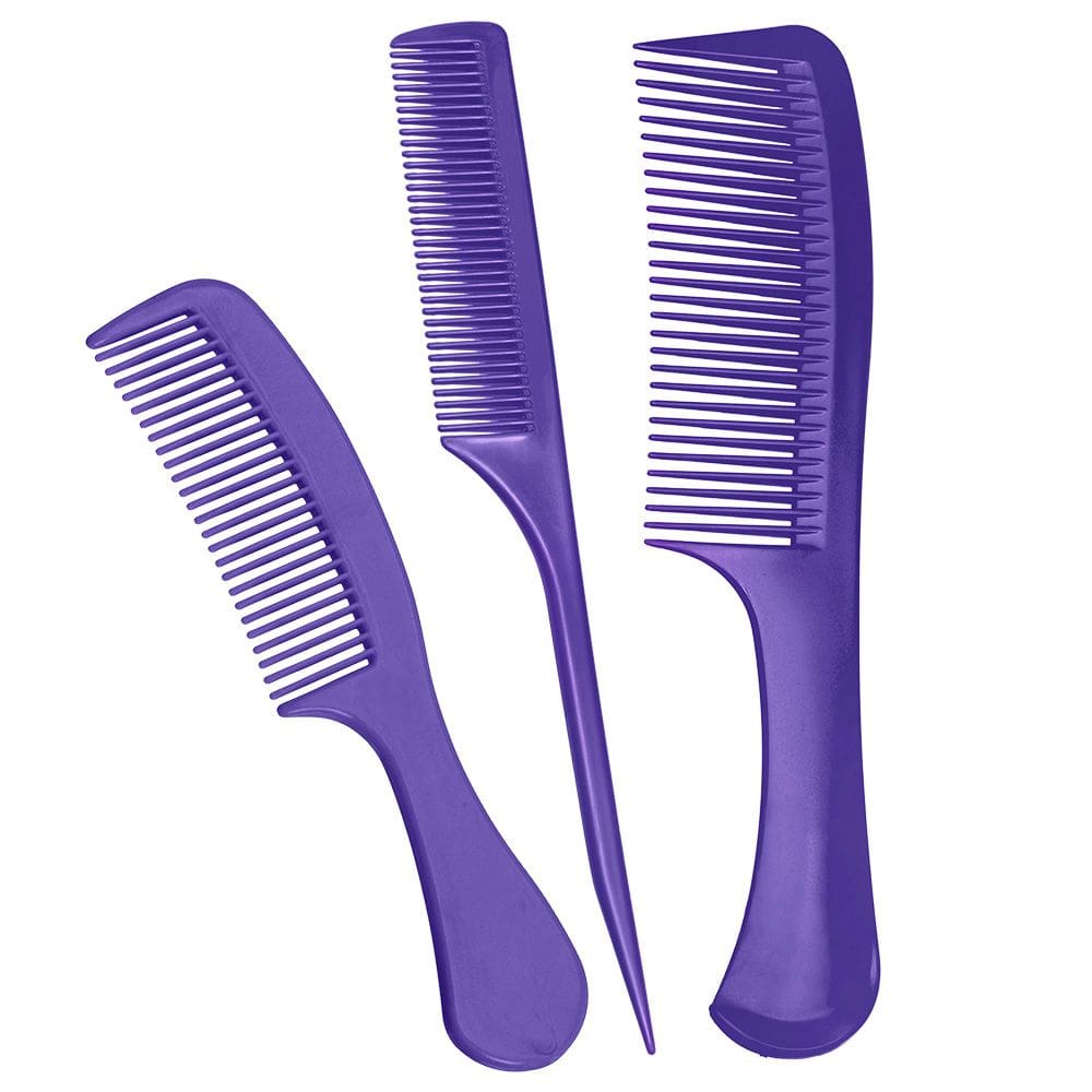 Kit Econômico de Pentes 3 Peças Lilás