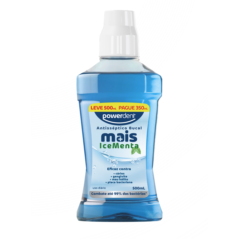 ANTISSEPTICO BUCAL COM ALCOOL MAIS ICE MENTA 500ml