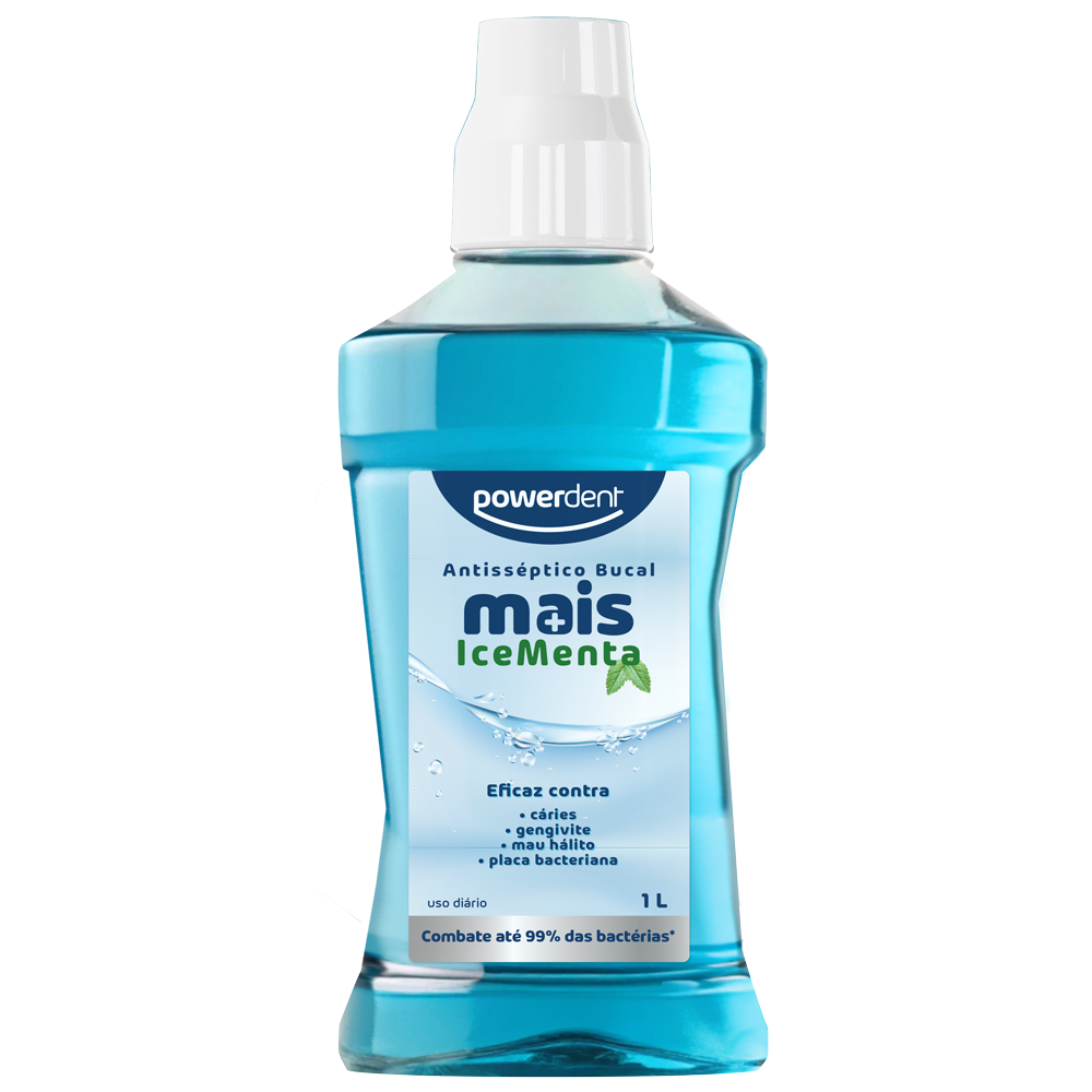 Antisseptico Bucal Com Alcool Mais Ice Menta 1L