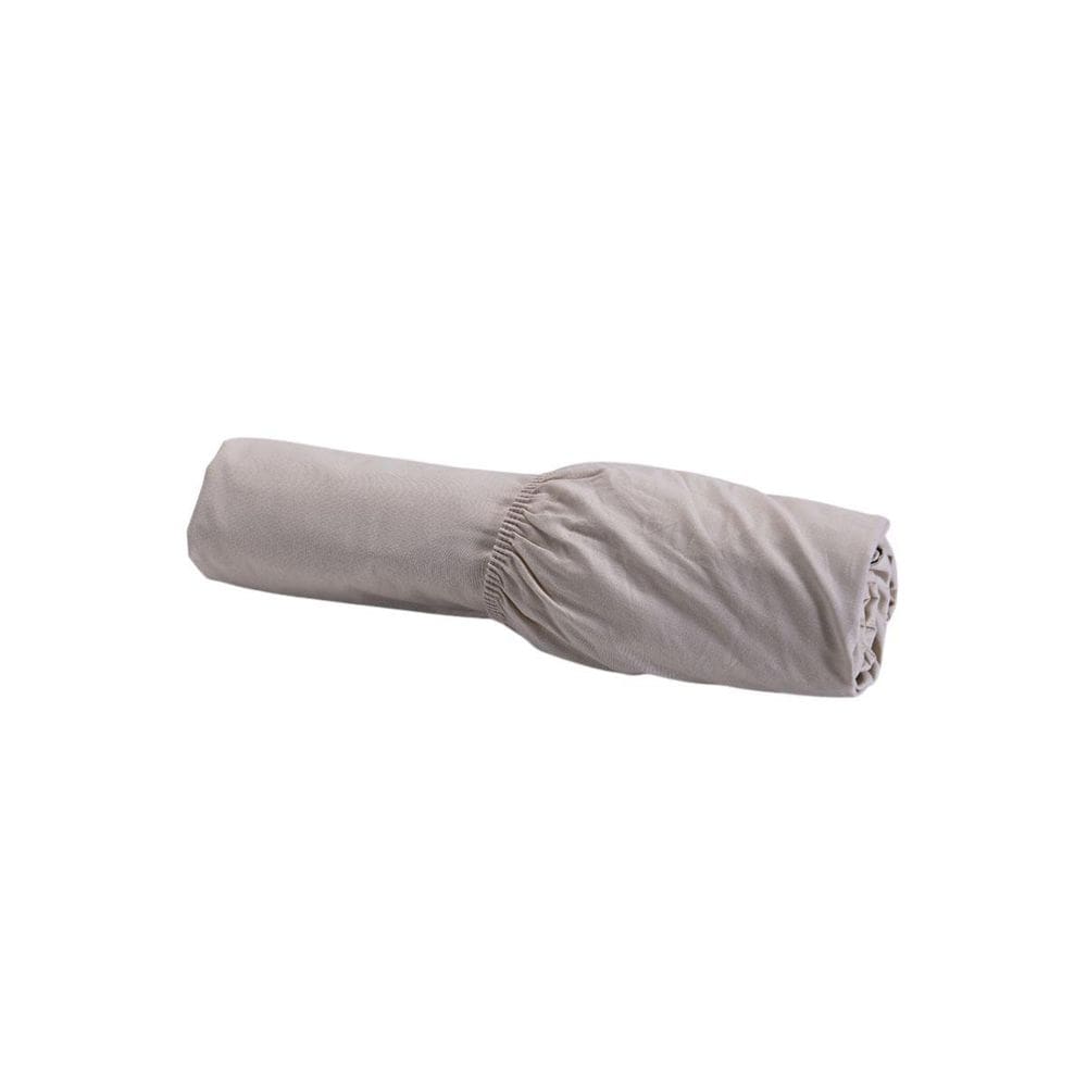 Lençol Elástico Casal Ate 40Cm Altura 100% Algodão Caqui