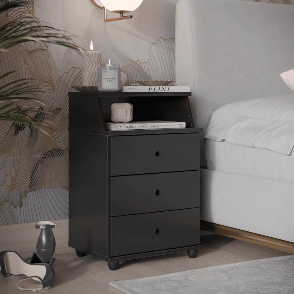 Mesa de Cabeceira Kansas preto