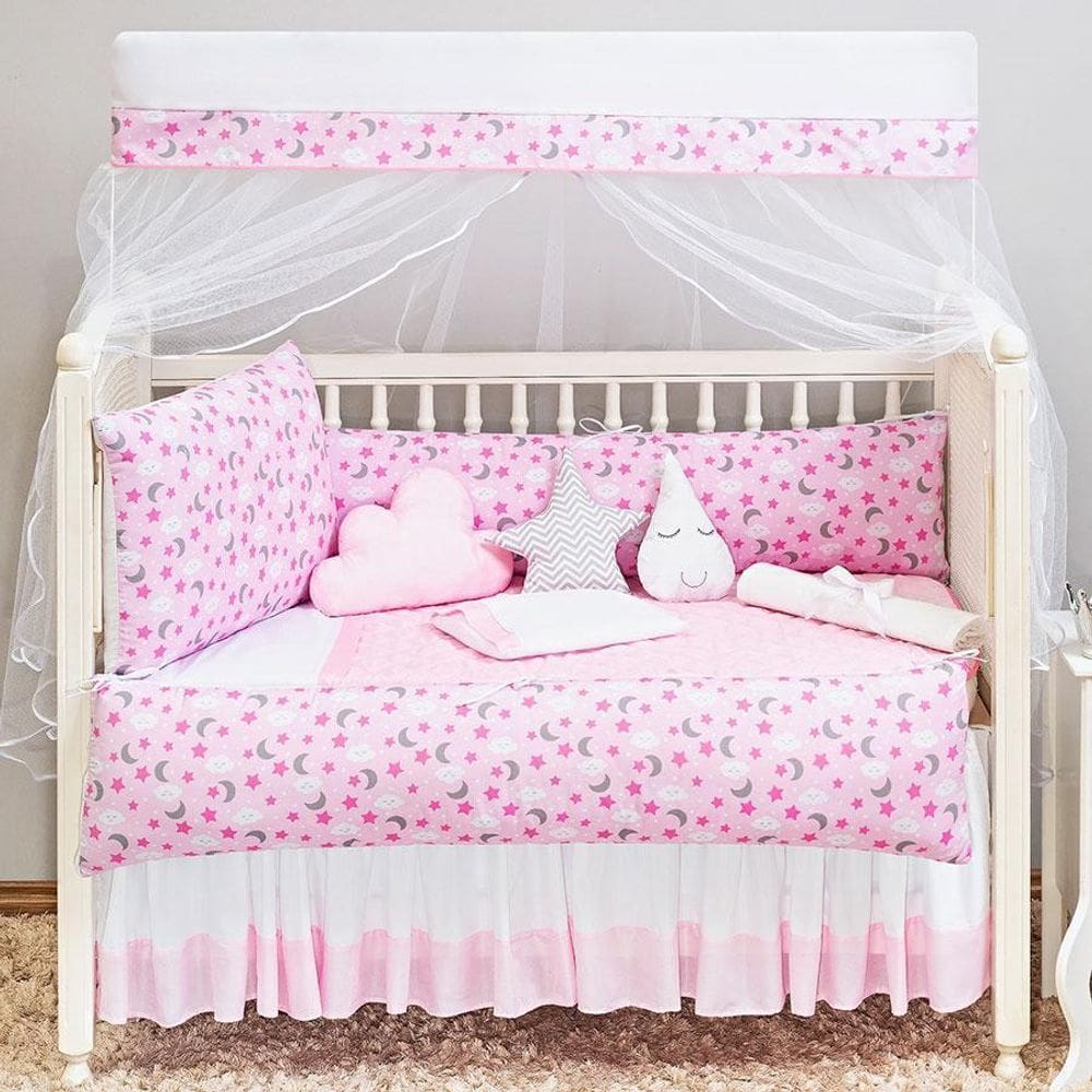 Kit Berço Masculino Ursinho 13 Peças Kit Americano Estampado