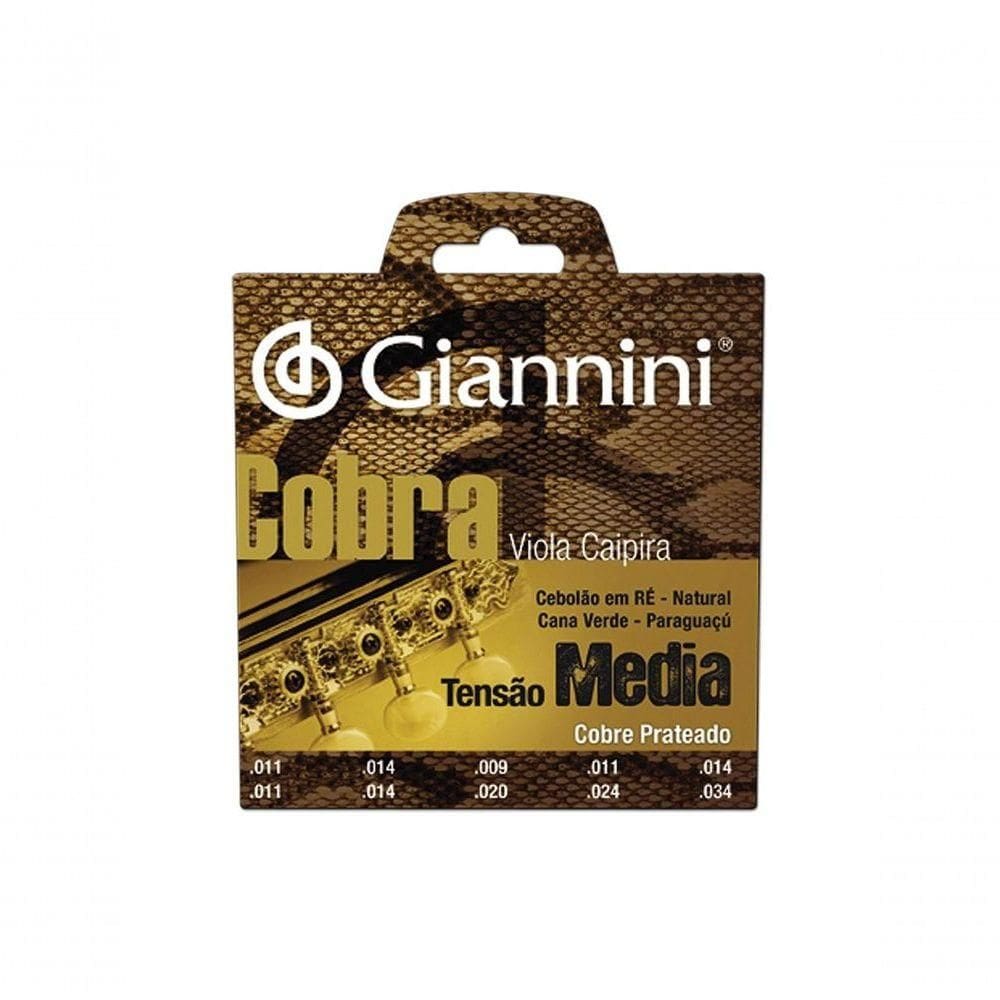 Corda Viola Caipira Giannini Gesvm Media Cobre Prateado