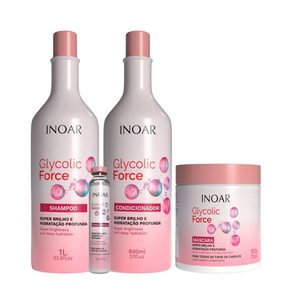 Inoar Glycolic Force Kit 4 Produtos