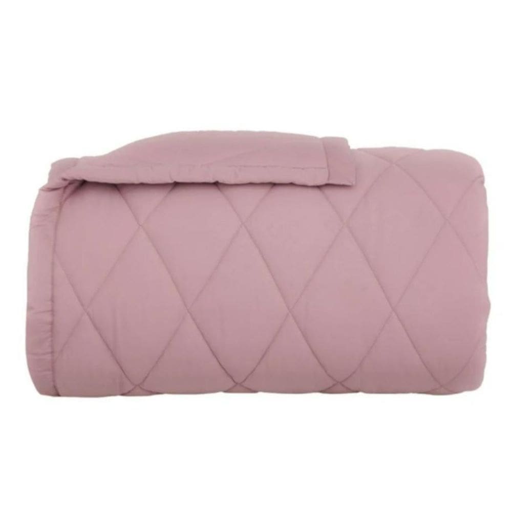 Edredon Super King Percal 180 Fios Basic Percale Rosa